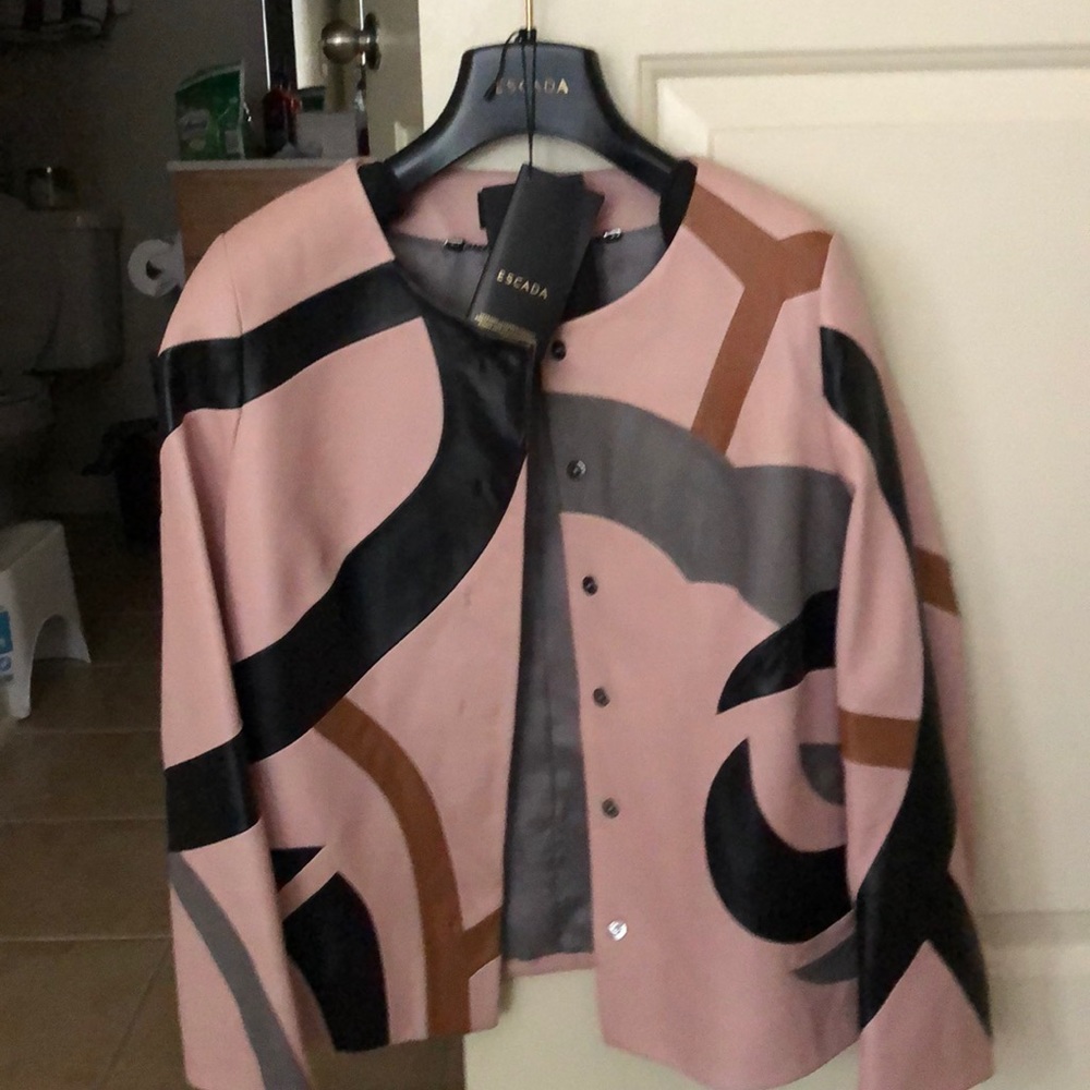 Escada women’s lamb leather jacket